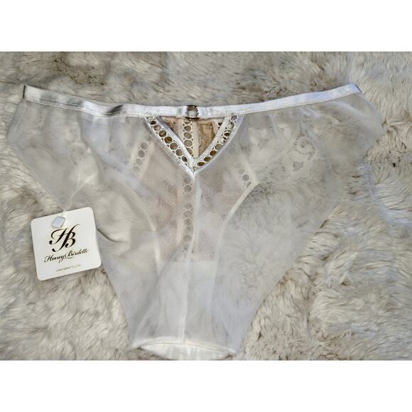 Honey Birdette MOLLY🤍 White Lace Floral 2 Piece Set 34DD & Medium Brief - Picture 9 of 10